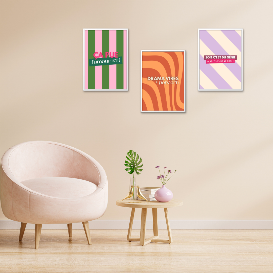 Lot de 3 Affiches Colorful